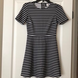 Divided H&M Black and White Striped Dress